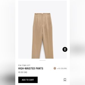 Zara High-waisted pants, M